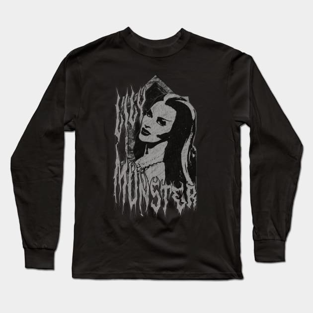 Lily Munster (Distressed Version) Long Sleeve T-Shirt by The Dark Vestiary